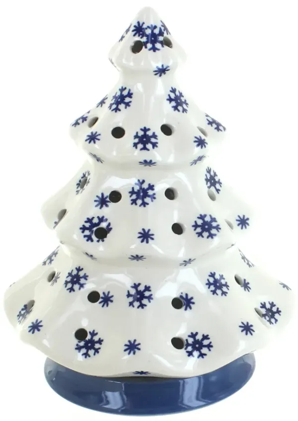 Blue Rose Polish Pottery Small Dots Tree Luminary