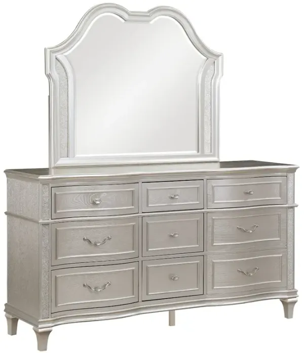 Coaster Co. of America Evangeline 9-drawer Dresser with Mirror Silver Oak