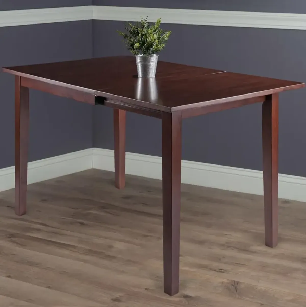 Perrone Drop Leaf Dining Table Walnut Finish