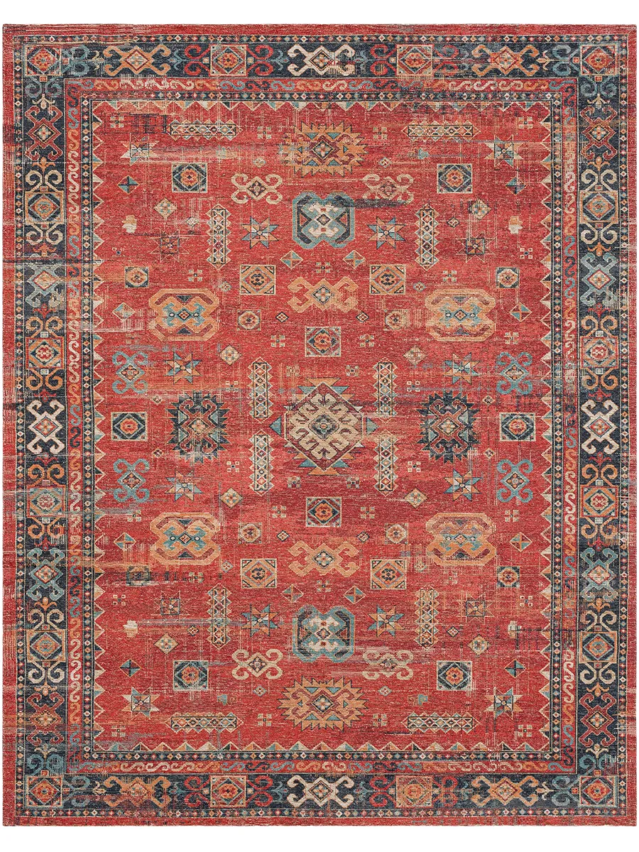 Zula Mombasa Red 2' 4" X 8' Rug