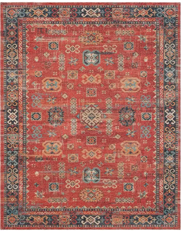 Zula Mombasa Red 2' 4" X 8' Rug