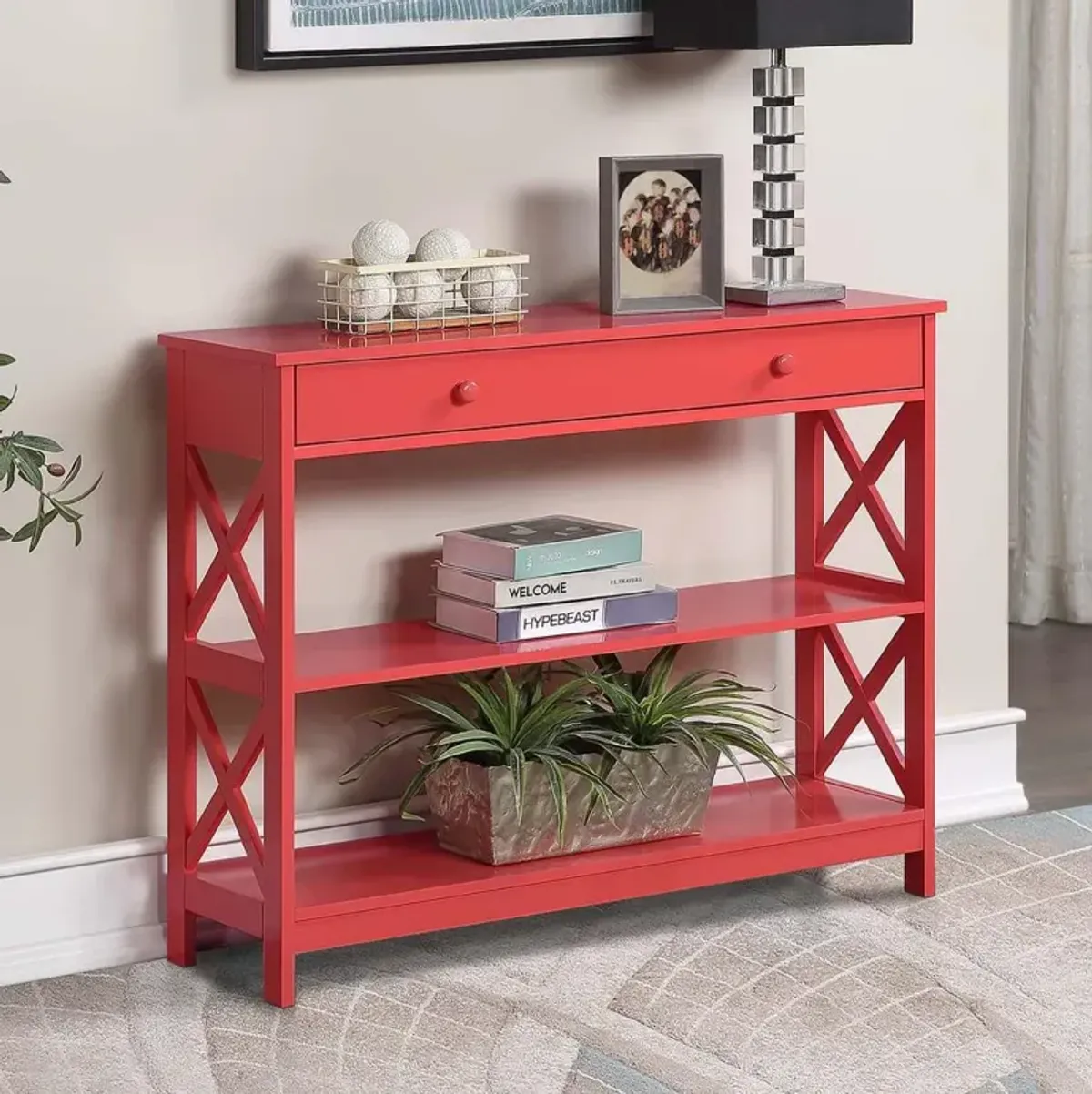 Convience Concept, Inc. Oxford 1 Drawer Console Table with Shelves