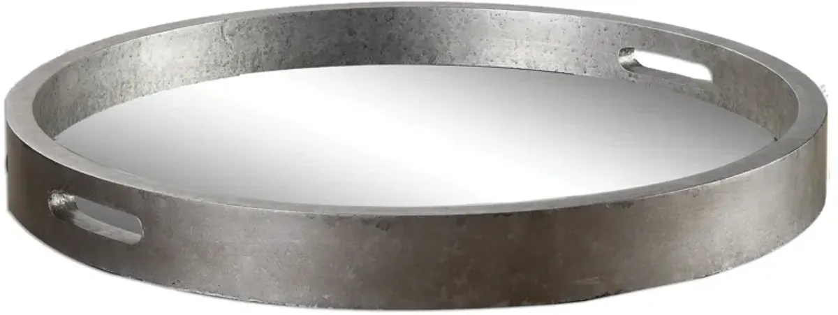 Uttermost Bechet Round Silver Tray