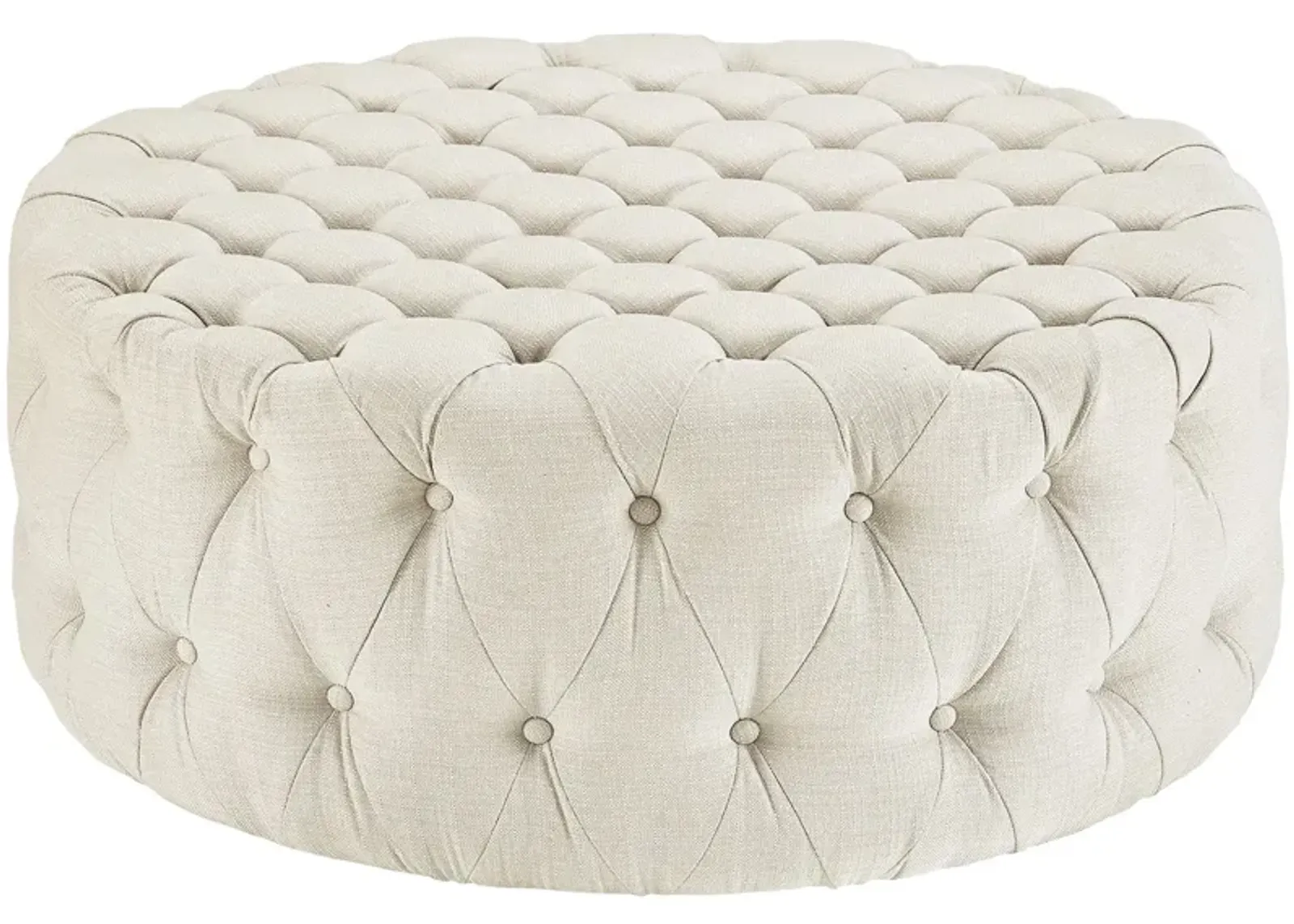 Amour Upholstered Fabric Ottoman Gray EEI-2225-LGR