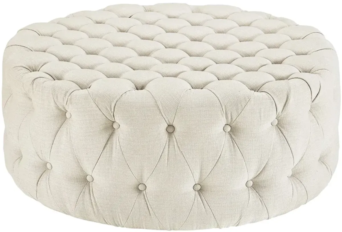 Amour Upholstered Fabric Ottoman Gray EEI-2225-LGR