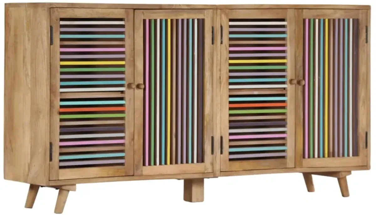 vidaXL Sideboard 59.1"x11.8"x29.5" Solid Mango Wood