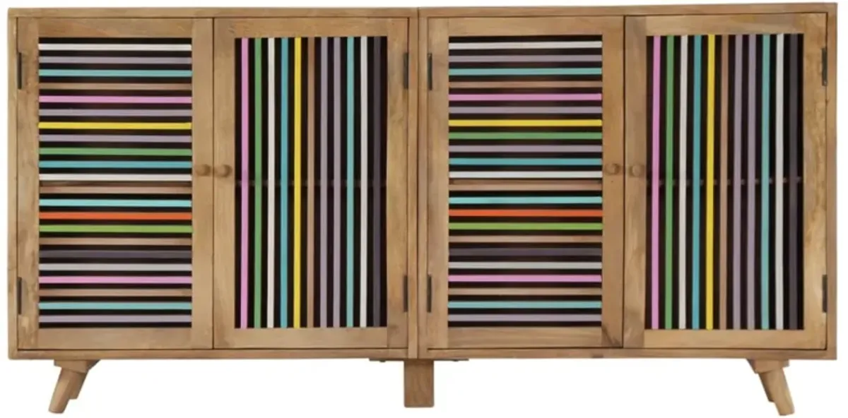 vidaXL Sideboard 59.1"x11.8"x29.5" Solid Mango Wood
