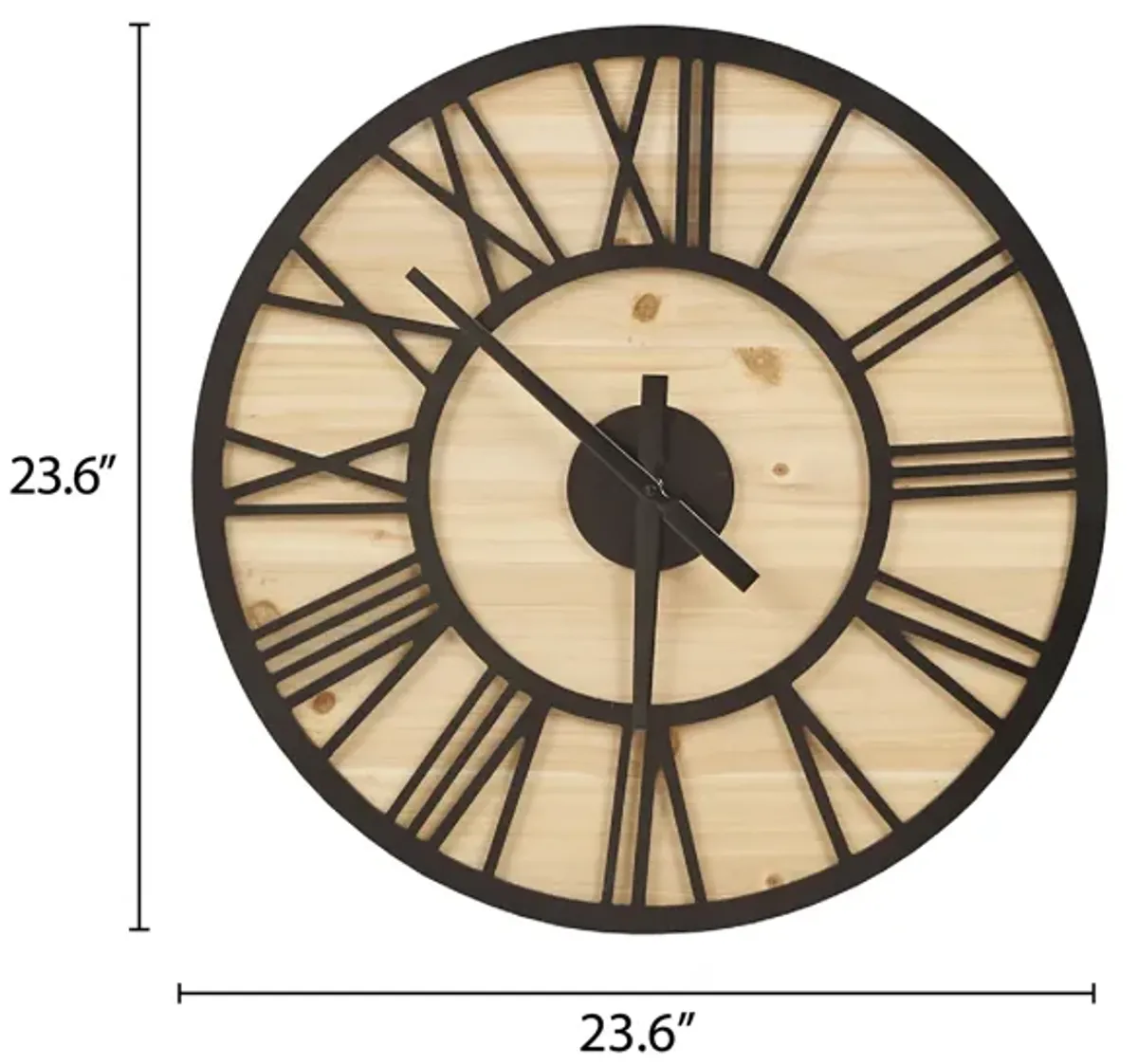 Gracie Mills Jackson Modern 23.6" Wood Wall Clock