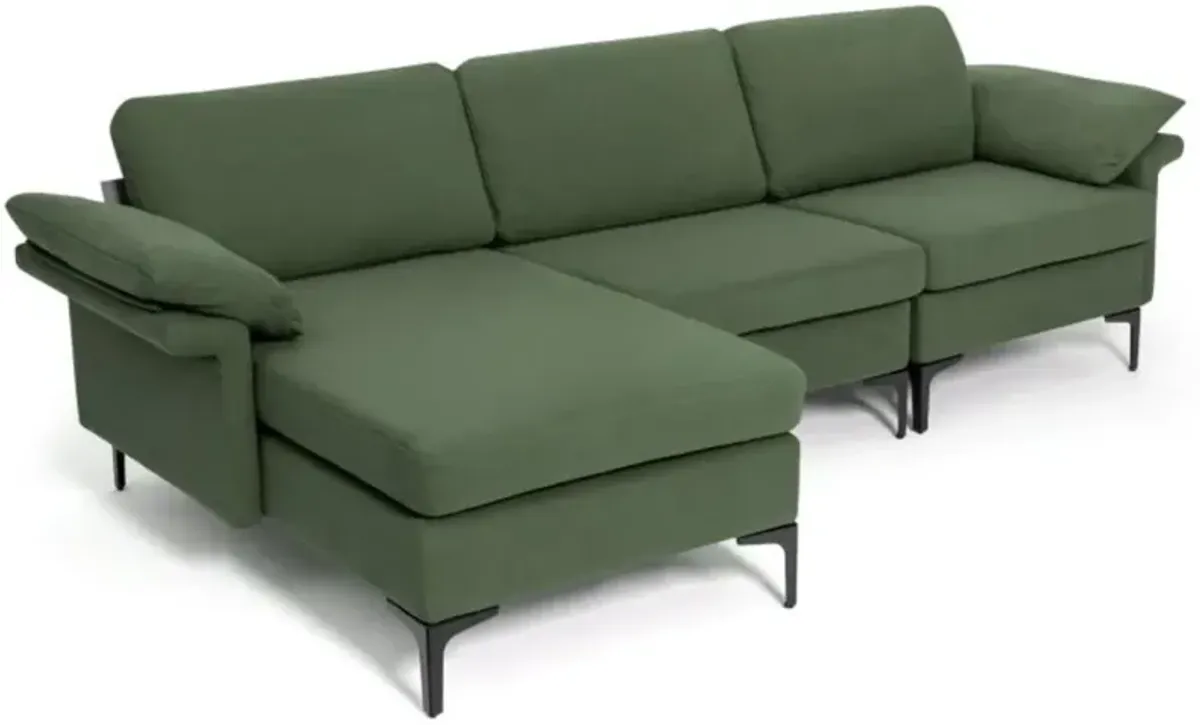 Hivvago Extra Large L-shaped Sectional Sofa with Reversible Chaise