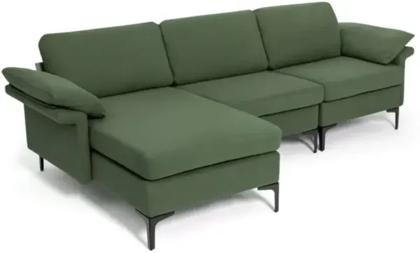 Hivvago Extra Large L-shaped Sectional Sofa with Reversible Chaise