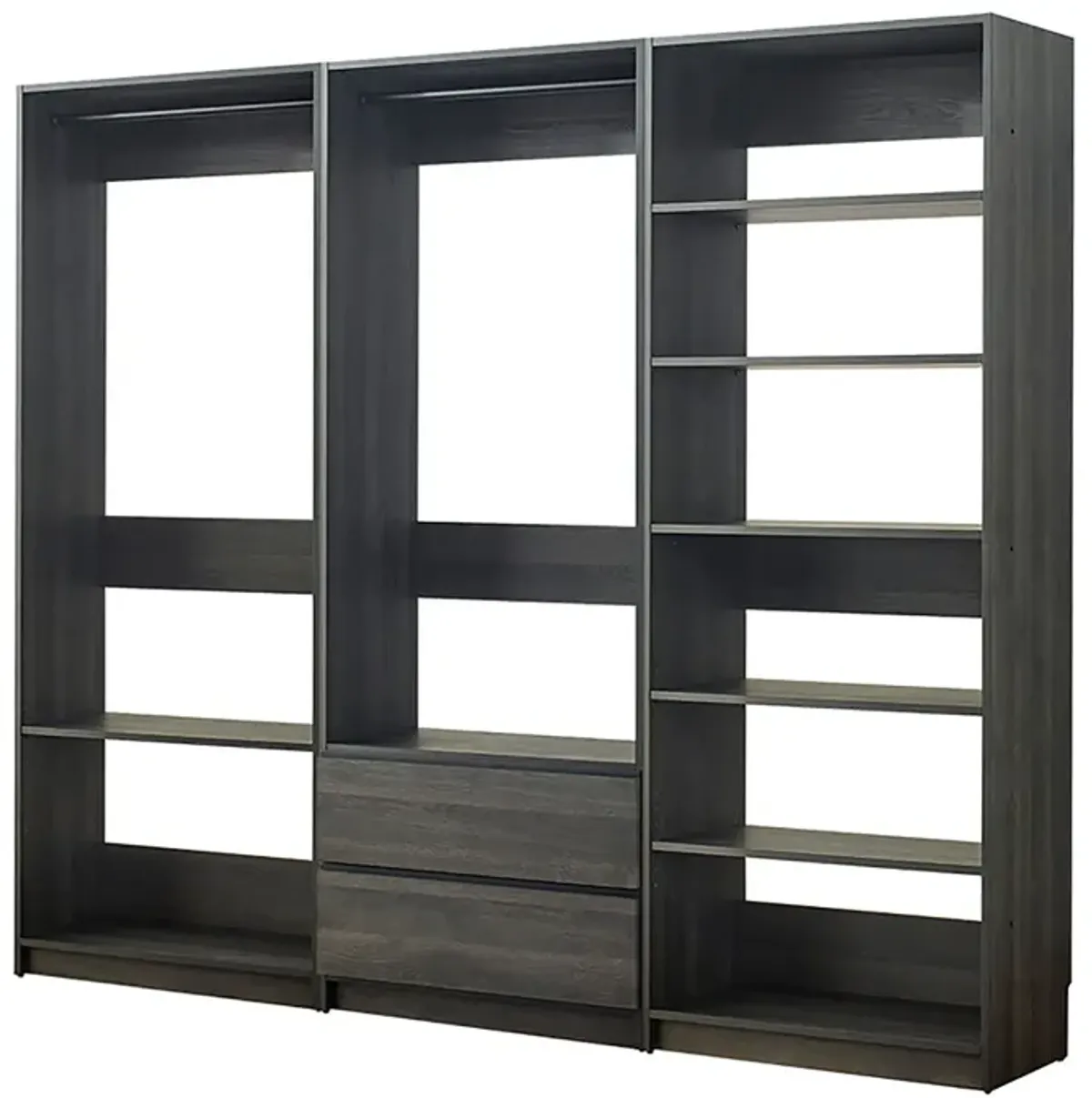 Prosper Gray Freestanding Walk in Wood Closet System