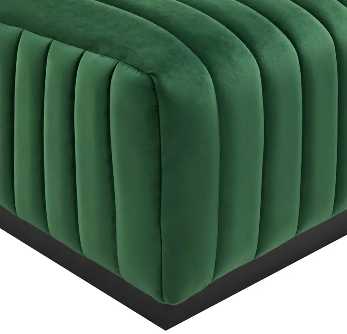 Conjure Channel Tufted Performance Velvet Ottoman