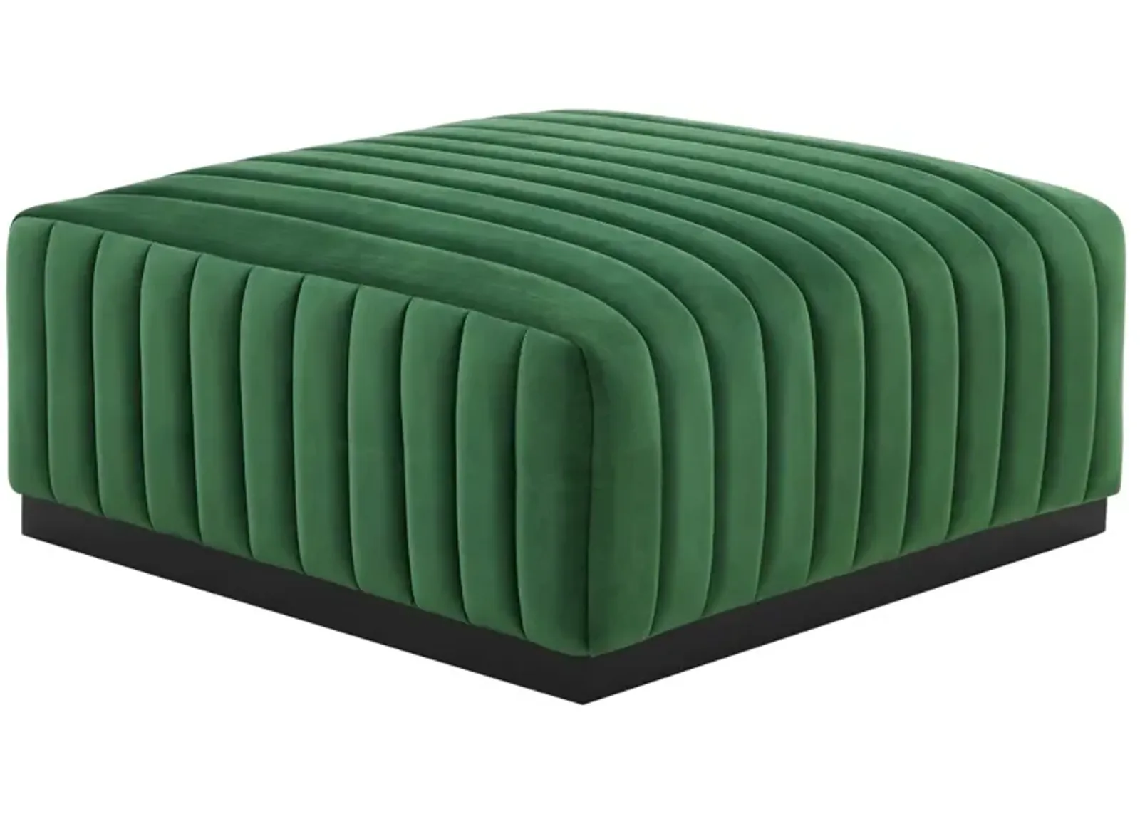 Conjure Channel Tufted Performance Velvet Ottoman