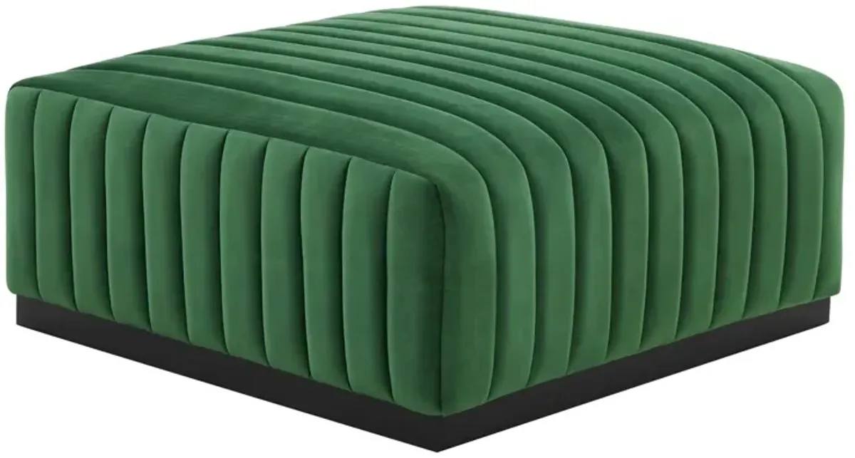 Conjure Channel Tufted Performance Velvet Ottoman