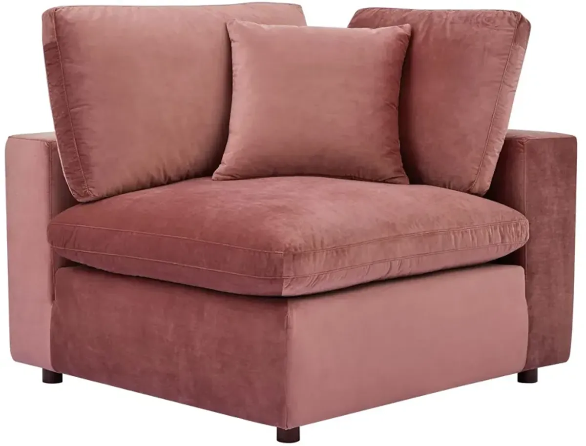 Commix Down Filled Overstuffed Performance Velvet Loveseat