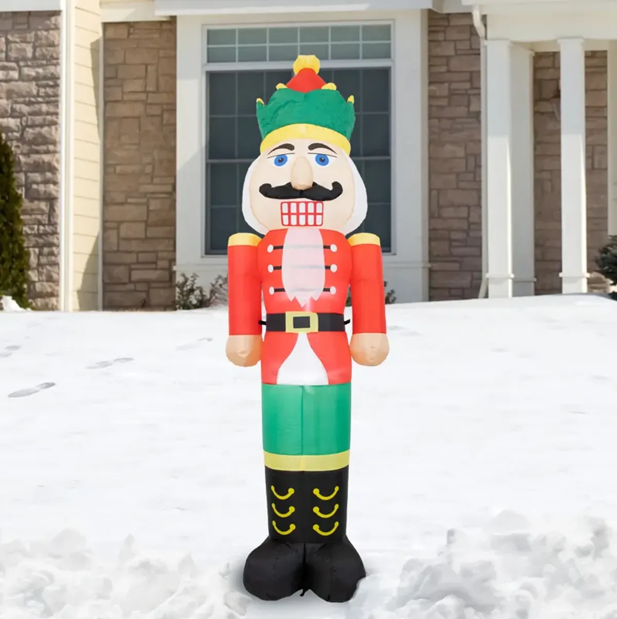 Sunnydaze 8 ft Nathaniel the Nutcracker Inflatable Christmas Decoration