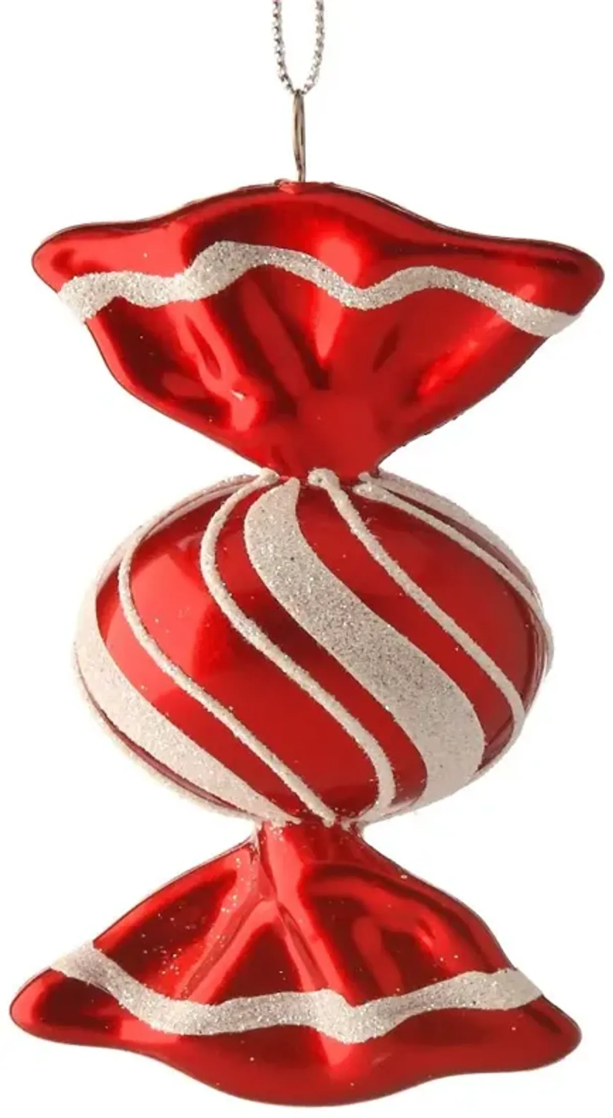 4.5" Peppermint Candy Round Twist Ornament – Festive Christmas Tree Decoration