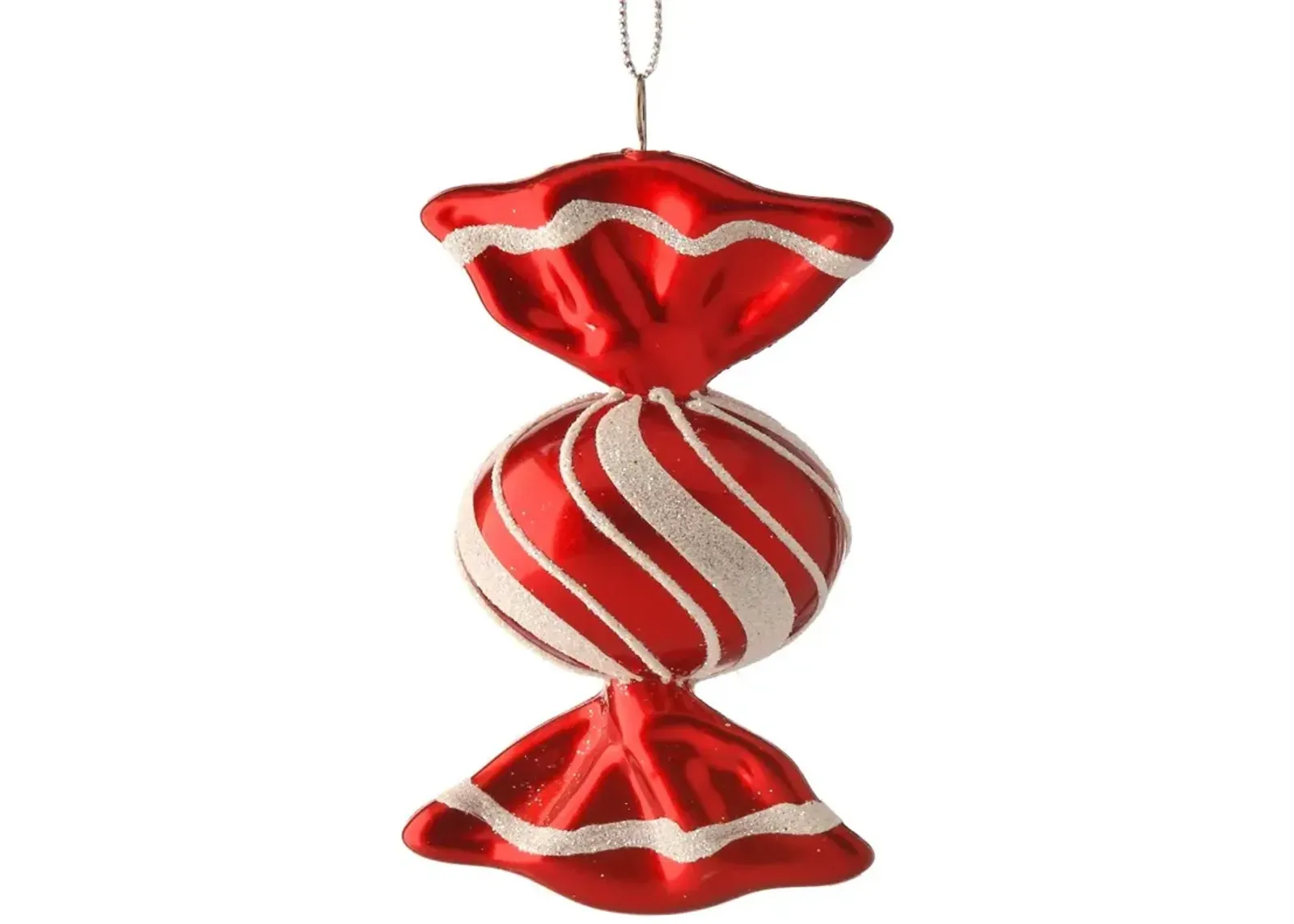 4.5" Peppermint Candy Round Twist Ornament – Festive Christmas Tree Decoration