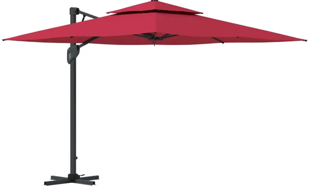 MONDAWE 10 ft. Square Offset Cantilever Outdoor Patio Umbrella