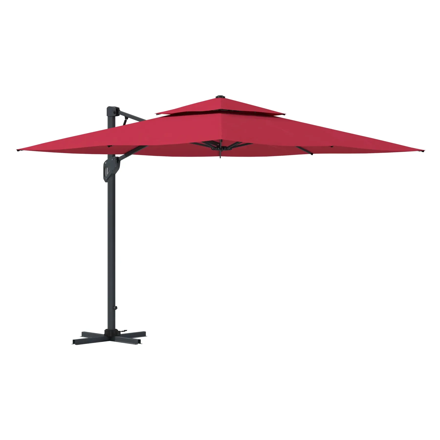 MONDAWE 10 ft. Square Offset Cantilever Outdoor Patio Umbrella