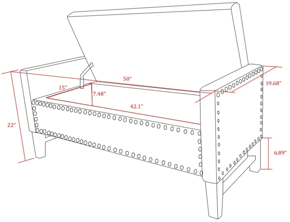 Inspired Home Willow Storage Bench