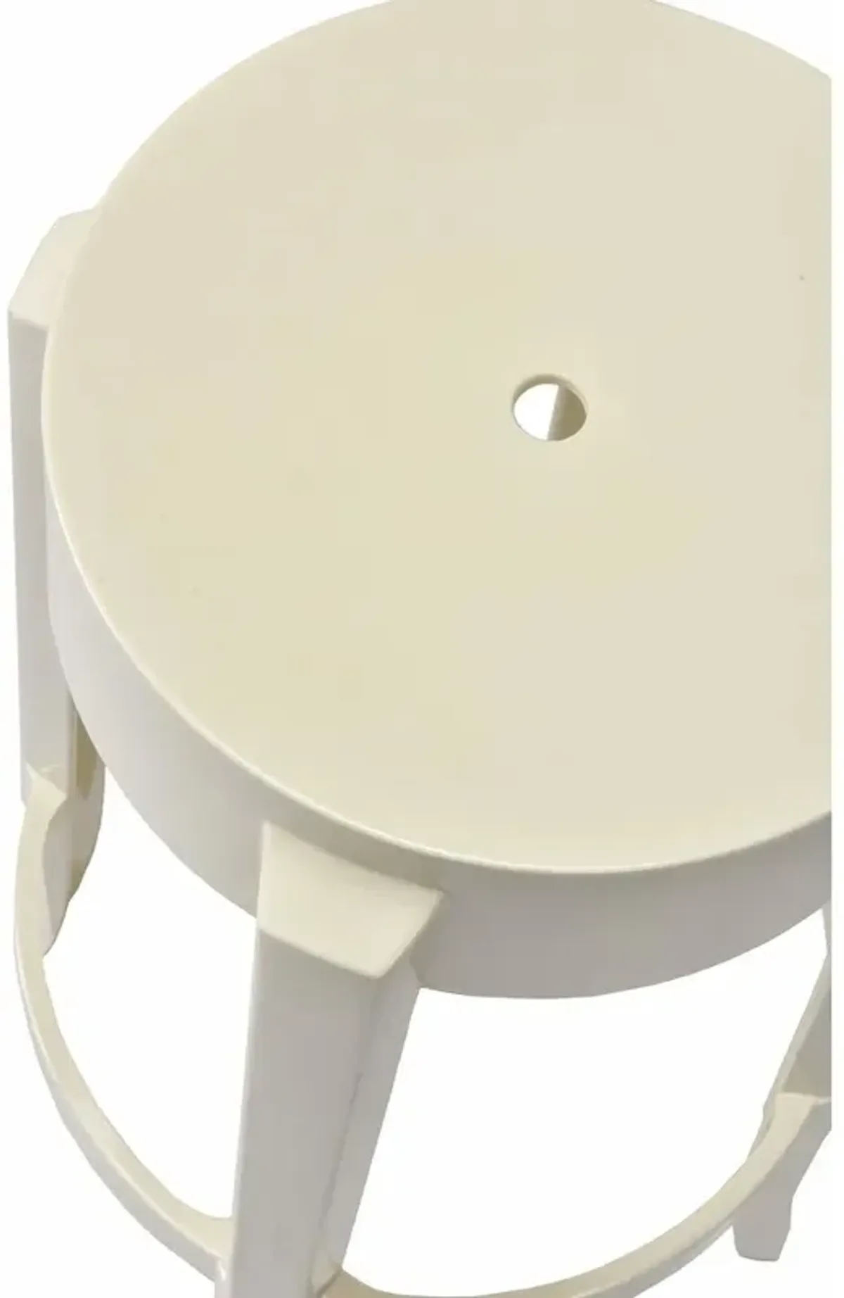 Commerical Seating Products RPC SW Off White Kage Backless Stool Chairs