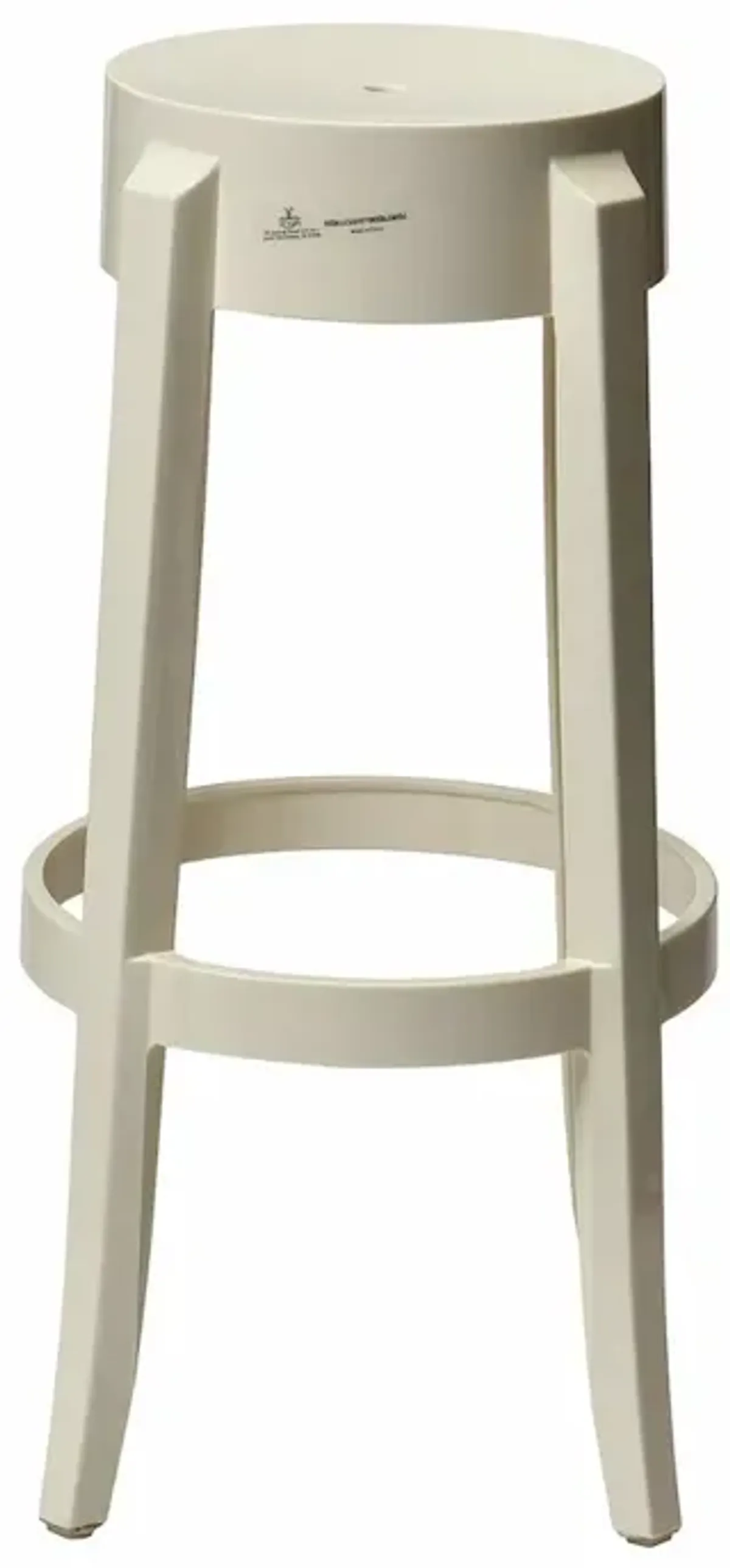 Commerical Seating Products RPC SW Off White Kage Backless Stool Chairs