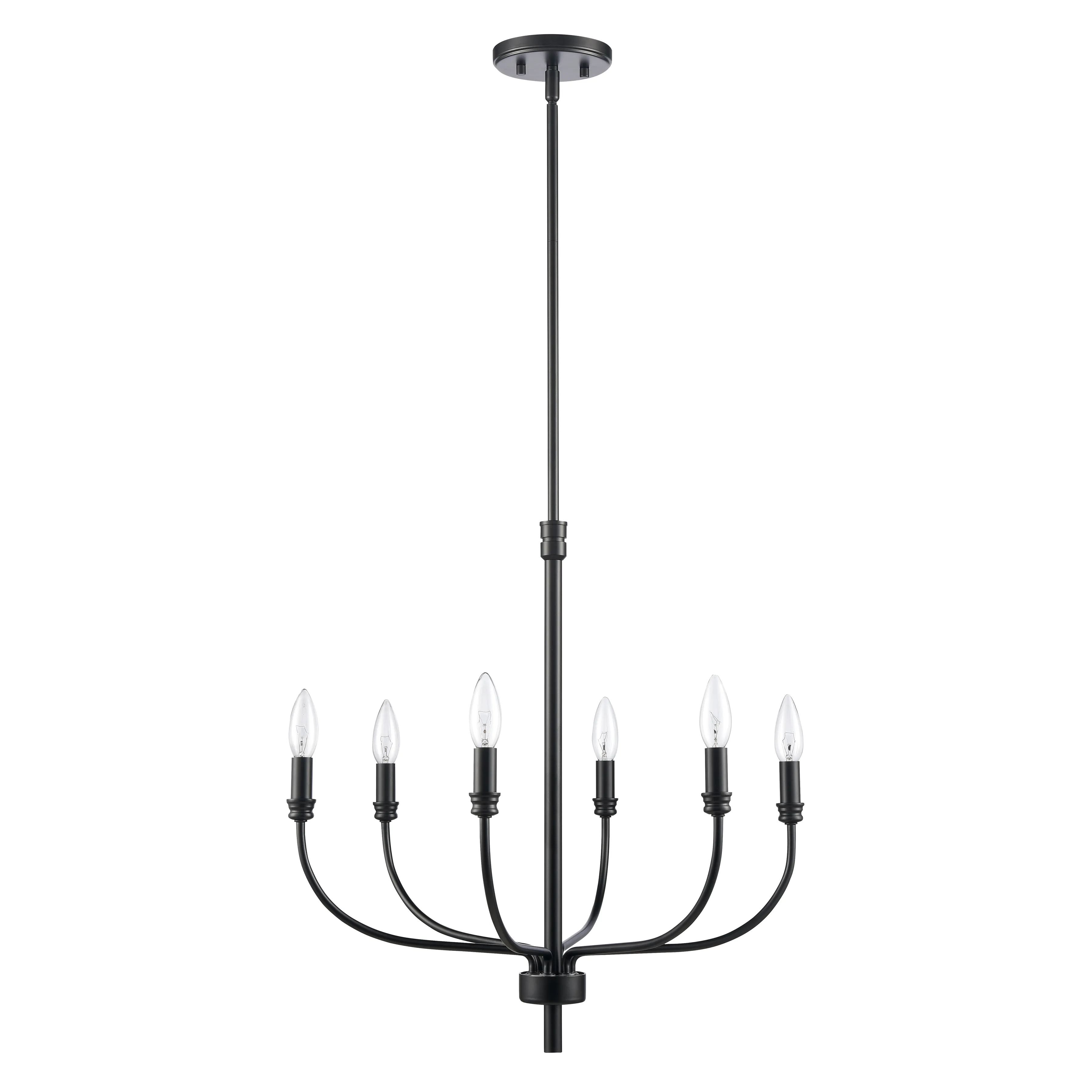 Newland 21'' Wide 6-Light Black Chandelier