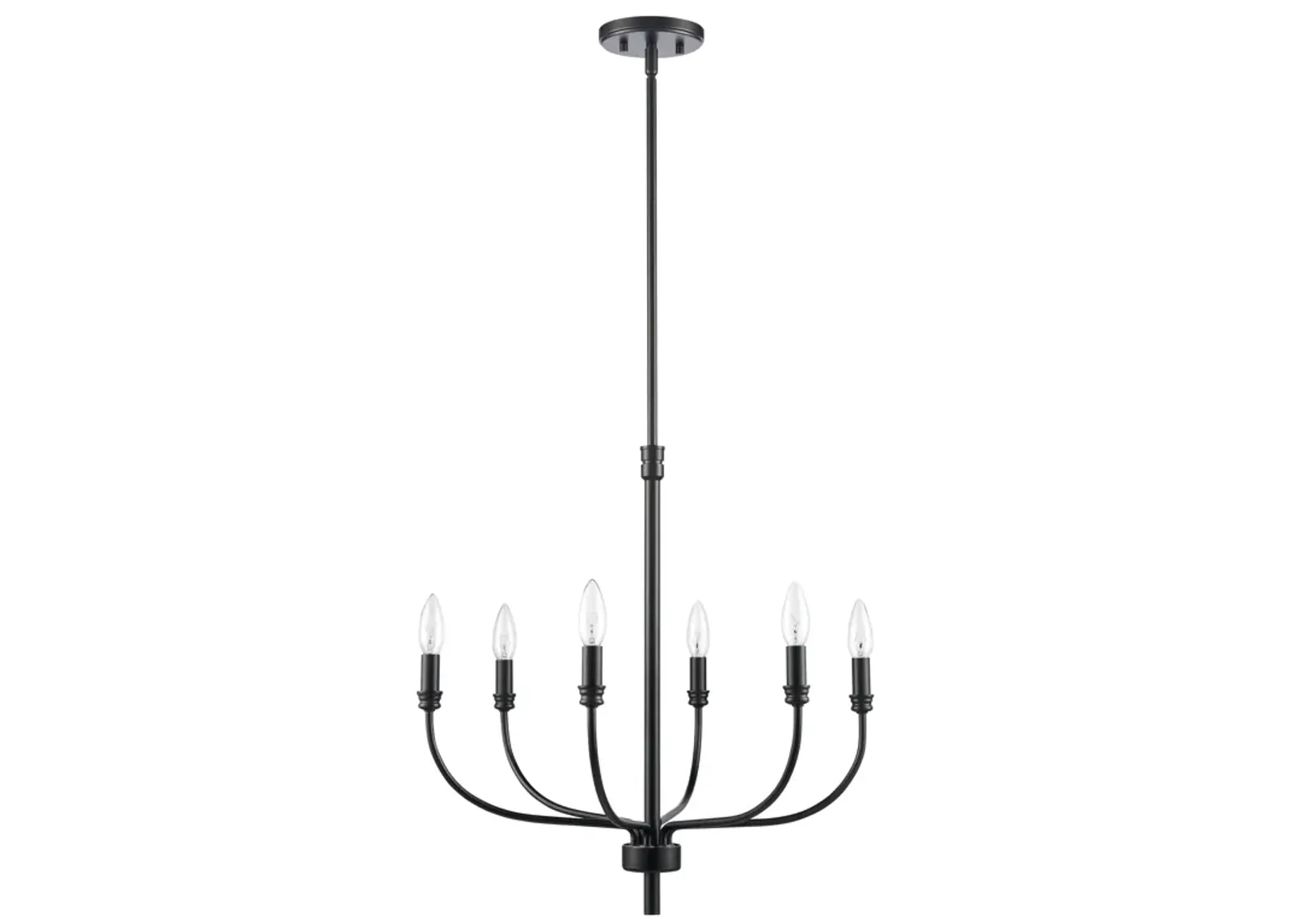 Newland 21'' Wide 6-Light Black Chandelier