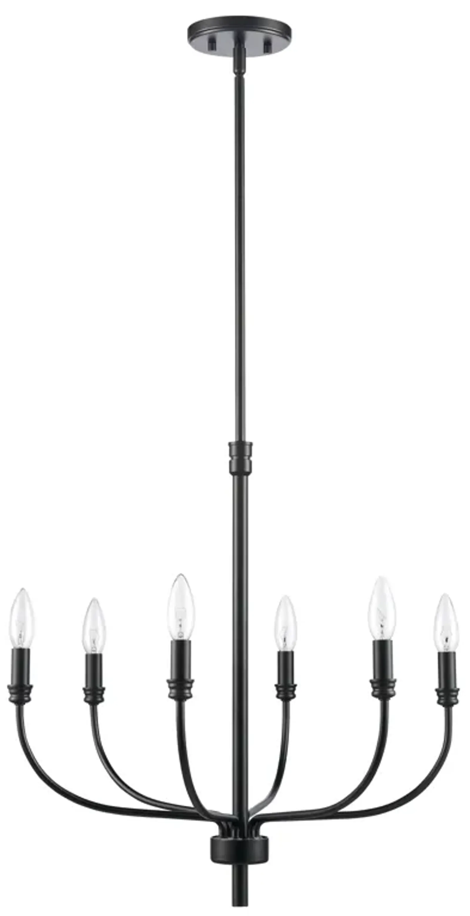 Newland 21'' Wide 6-Light Black Chandelier