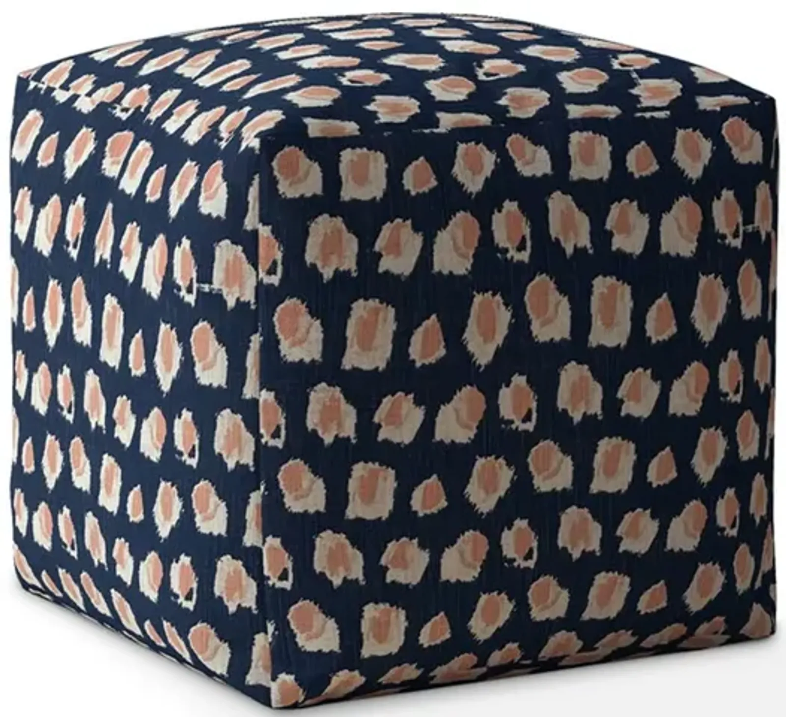 Hivvago 17" Blue Floral Pouf Ottoman