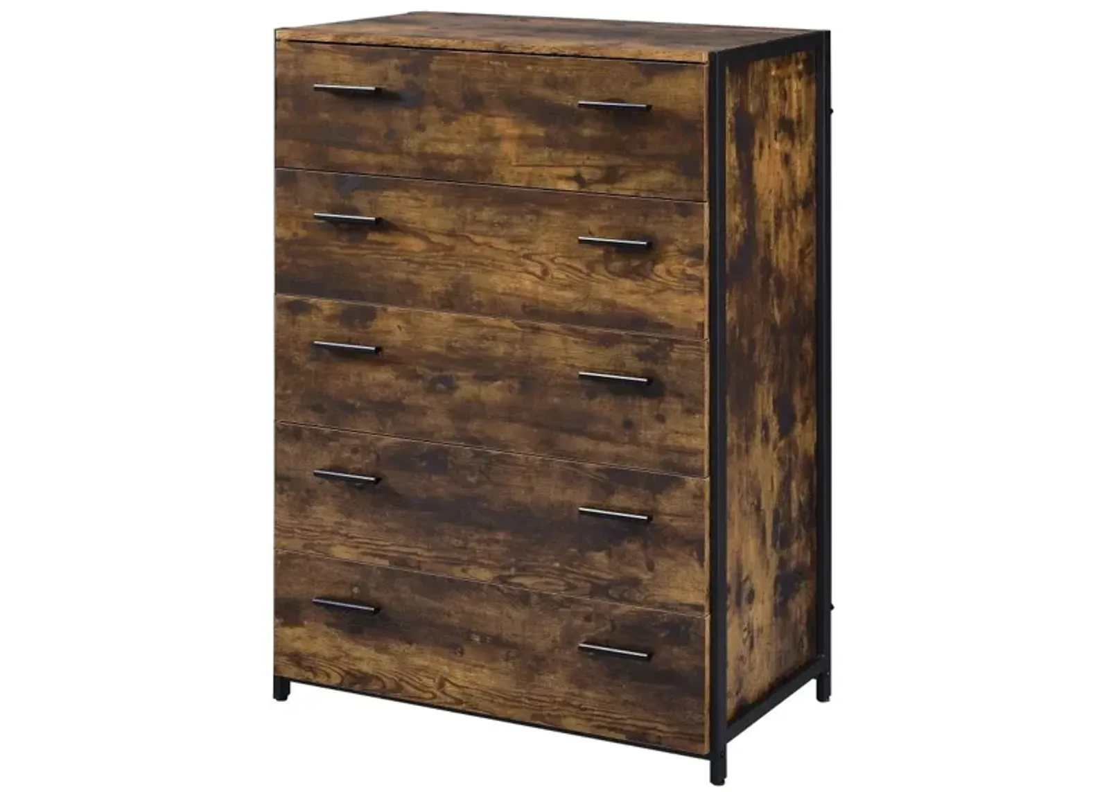 Juvanth Chest In Rustic Oak & Black Finish