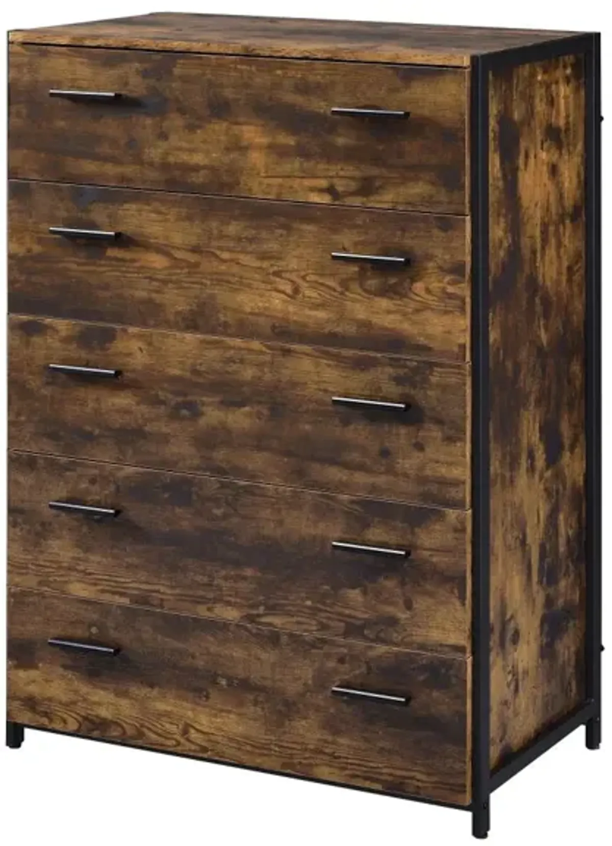 Juvanth Chest In Rustic Oak & Black Finish