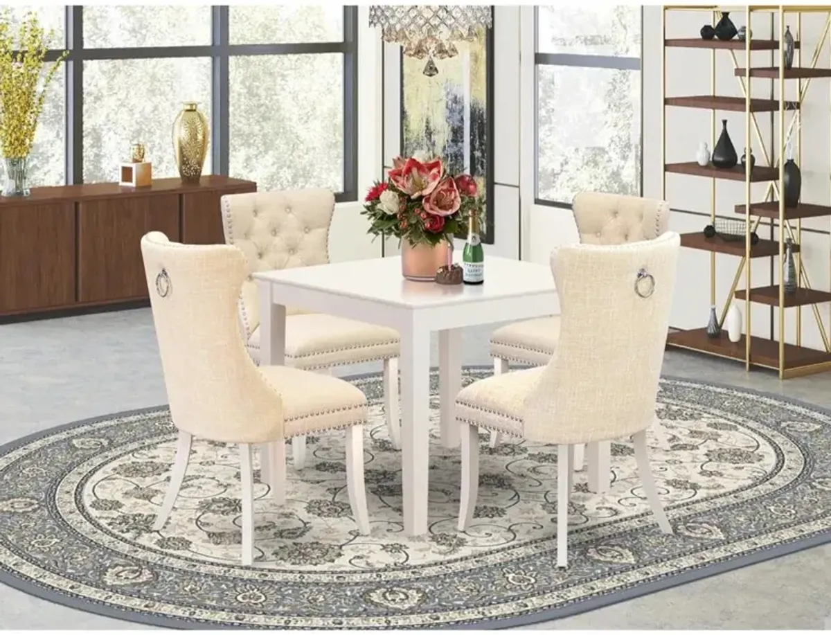 5 Piece Dinette Set for Small Spaces Contains a Square Dining Table