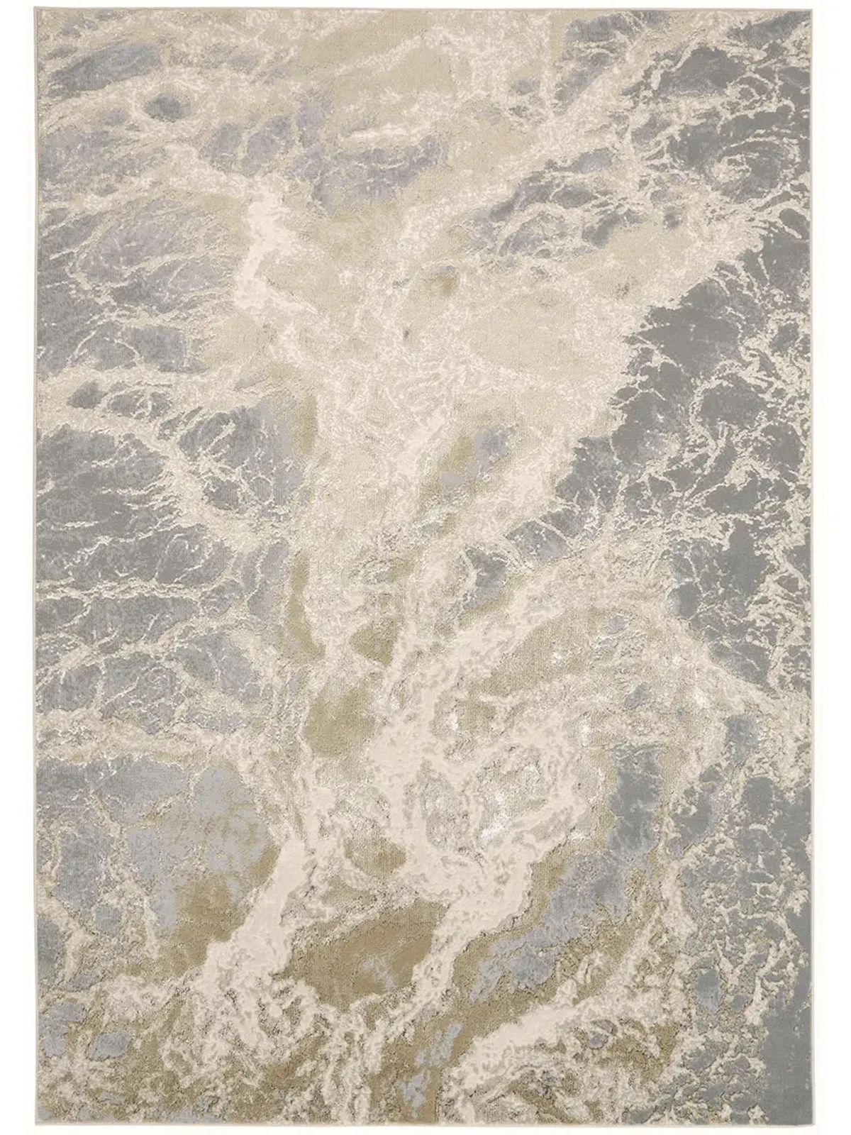 Aura 3563F Ivory/Silver/Gold 3'11" X 6' Rug