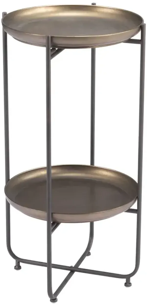 Steel End Table for Living Room or Bedroom Accent Furniture