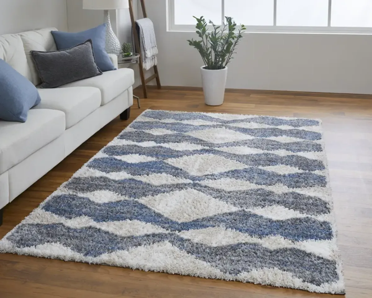 Mynka 39IFF Ivory/Gray/Blue 4' x 6' Rug