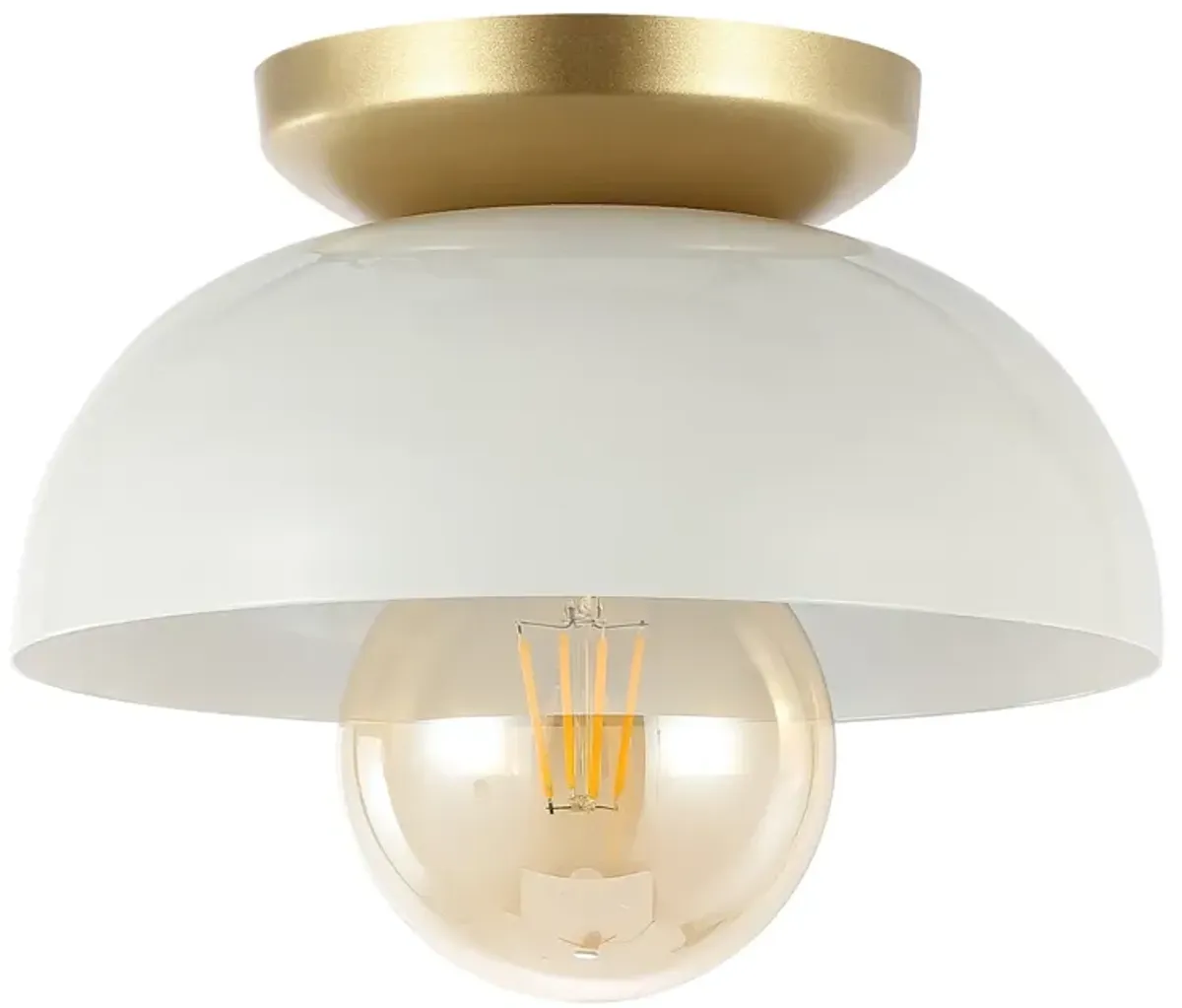 Paulina Classic Industrial Iron LED Flush Mount