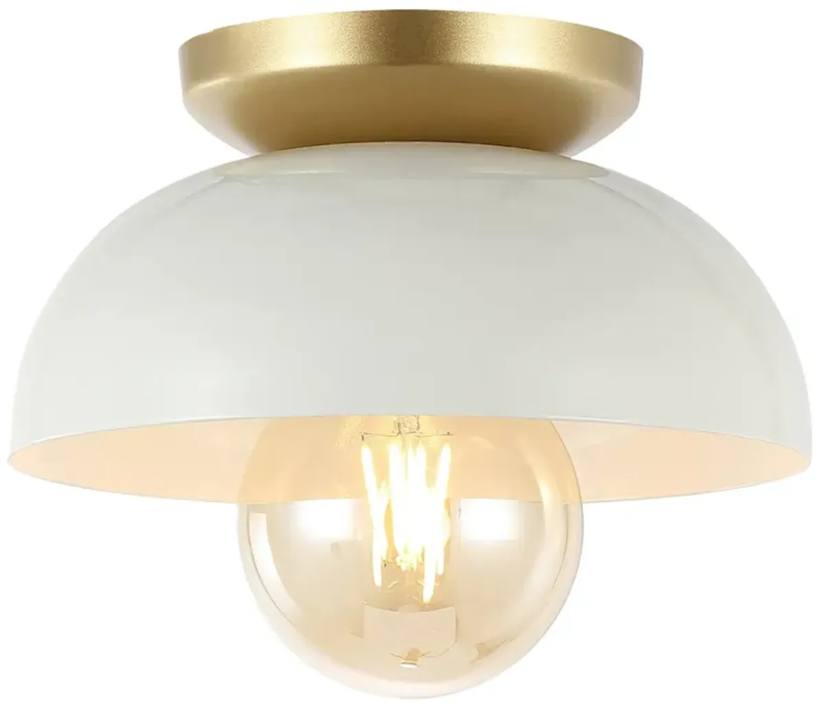 Paulina Classic Industrial Iron LED Flush Mount