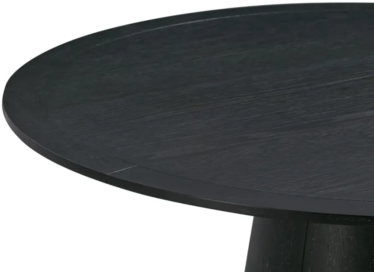 Sahara Black Oak Round Dining Table