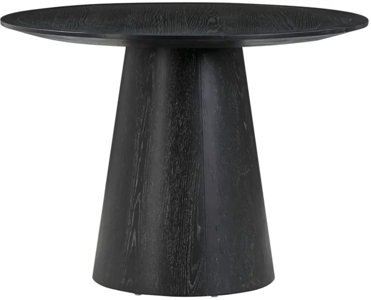 Sahara Black Oak Round Dining Table