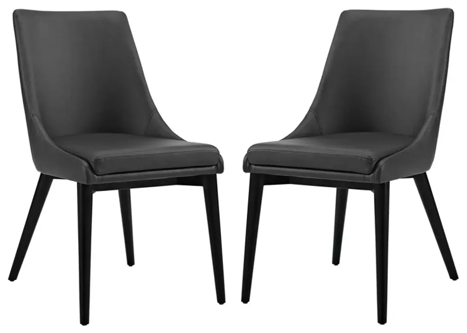 Viscount Dining Side Chair Vinyl Set of 2