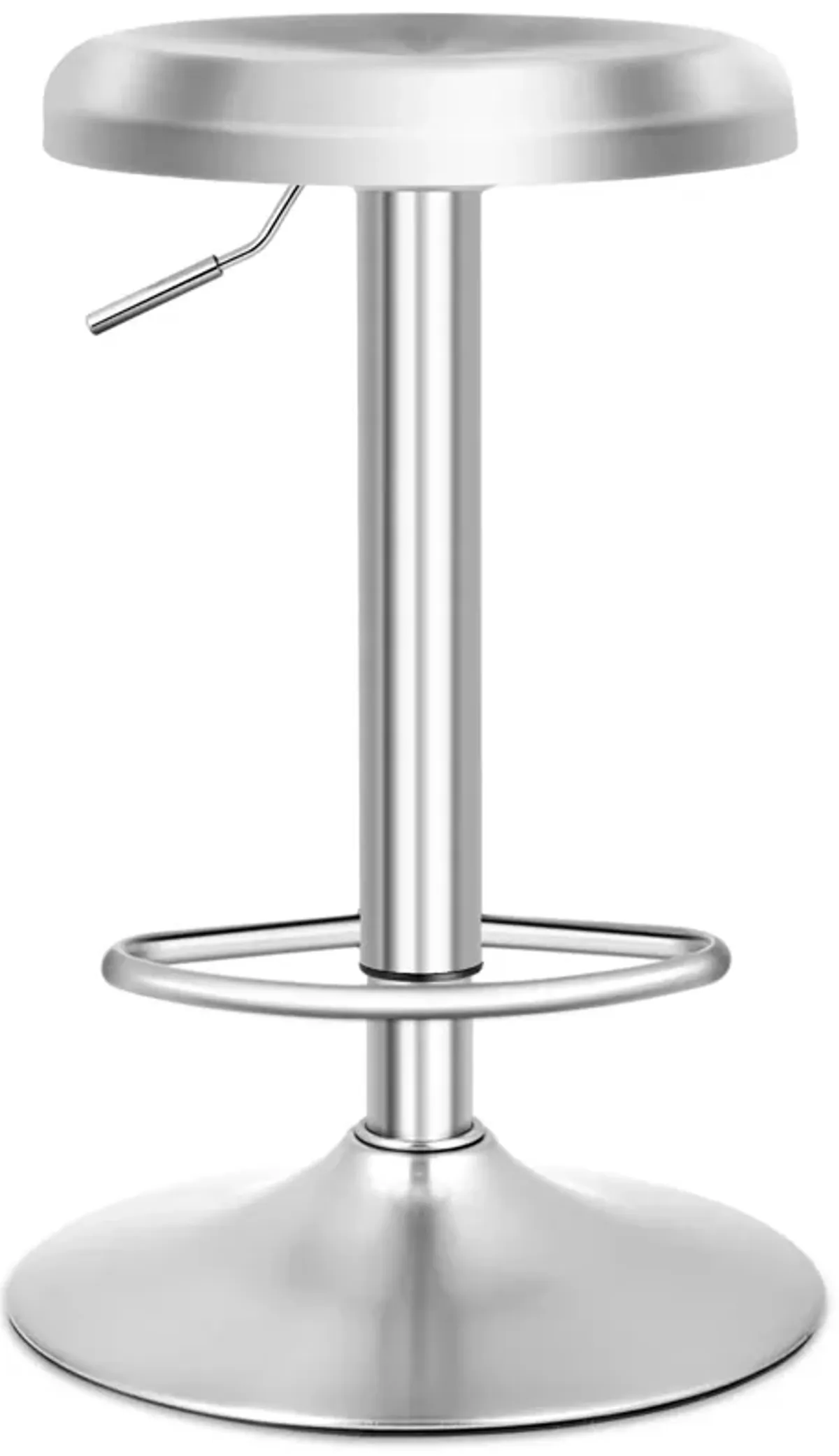 Modern Adjustable Height Swivel Bar Stool with Footrest