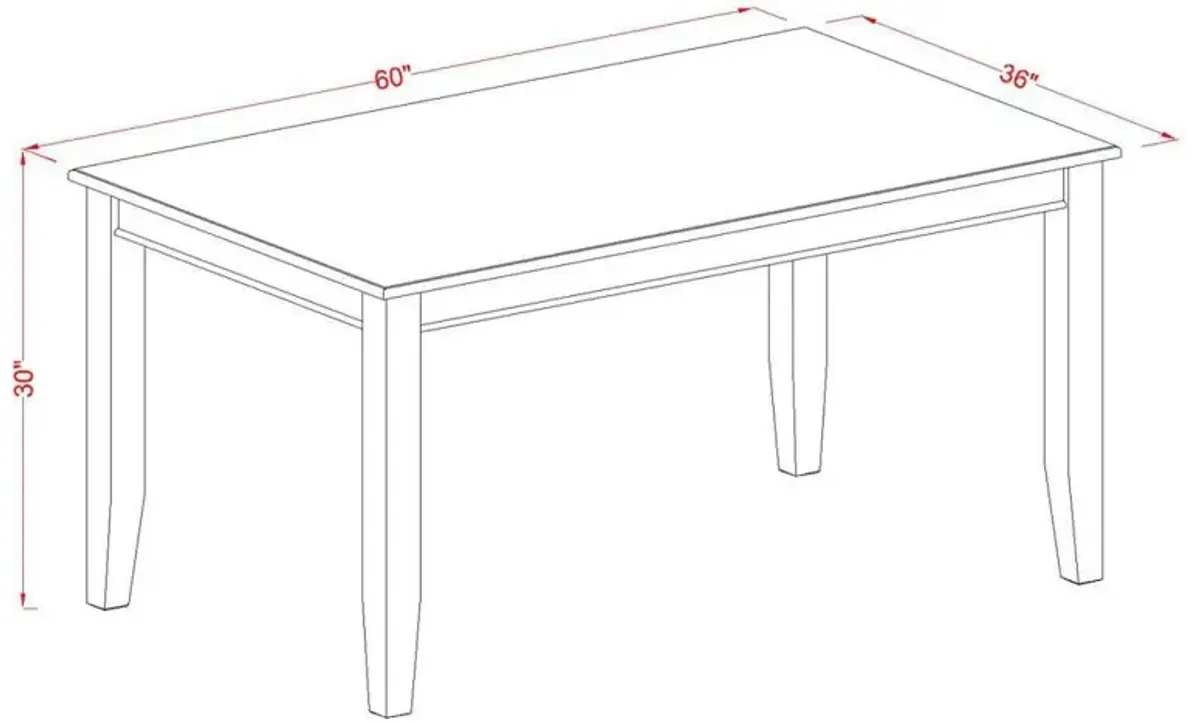 East West Furniture 6  PC  Dining  room  set-  Dining  Table  and  4  Dining  Chairs  and  also  Bench