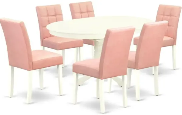 7 Piece Dinner Table Set consists A Modern Dining Table