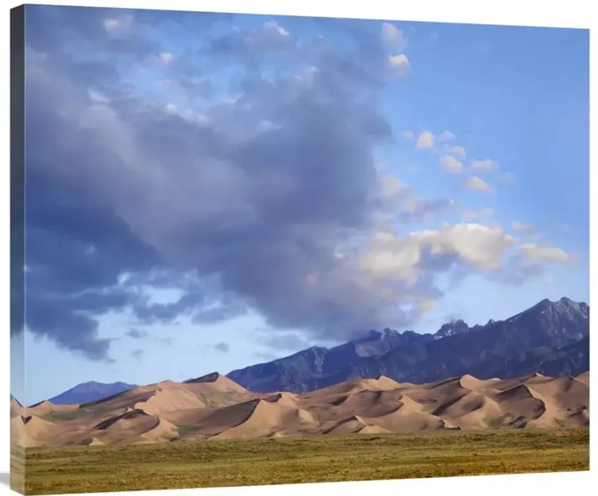 Sand dunes and mountains, Great Sand Dunes National Monument, Colorado-Canvas Art-36x29.88