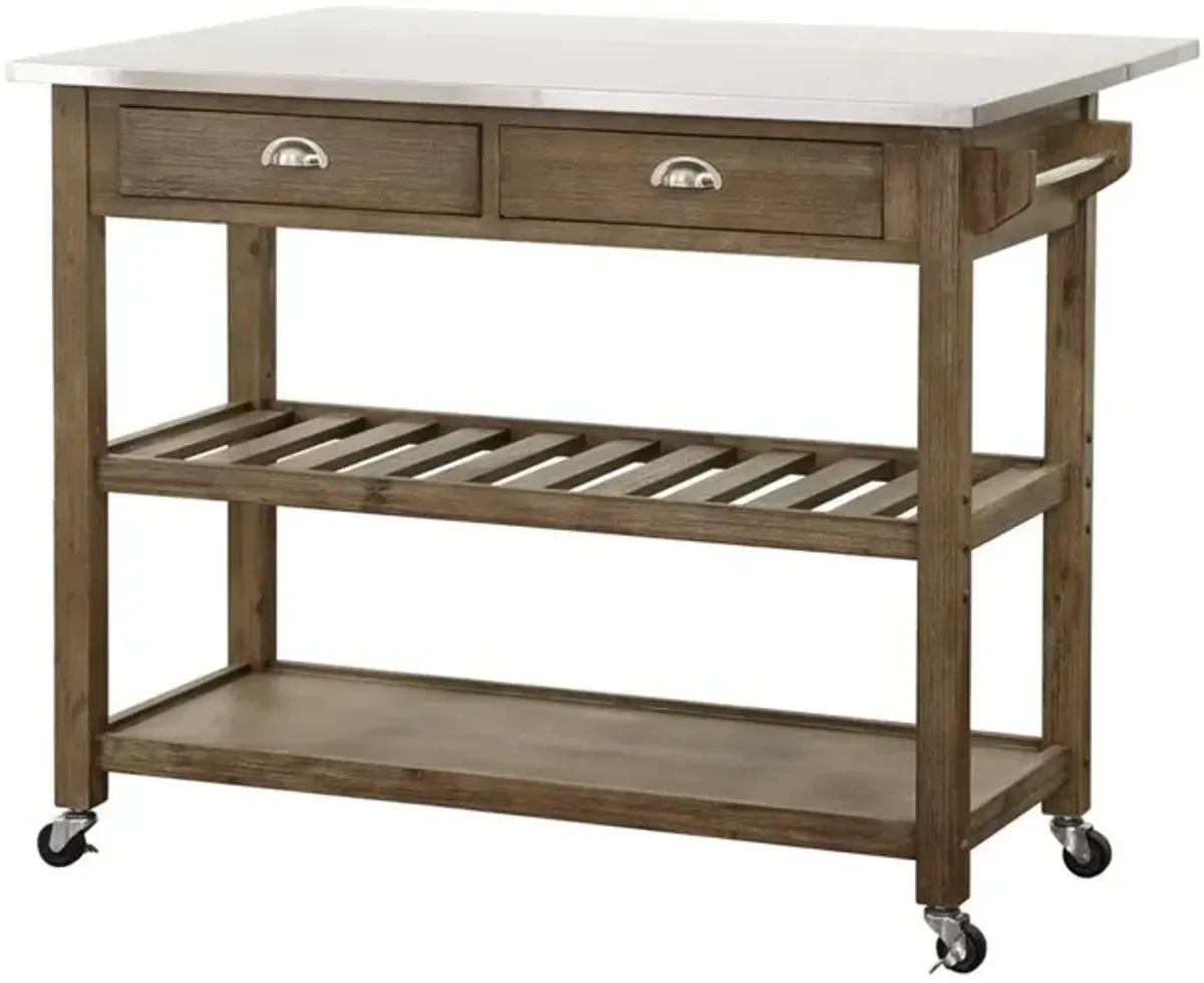 Boraam Sonoma Kitchen Cart with Drop Leaf