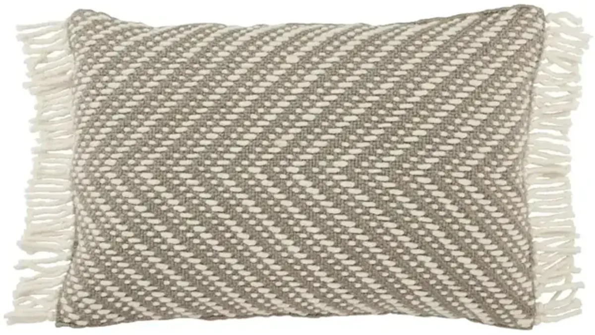 Settia Gray Lumbar Pillow