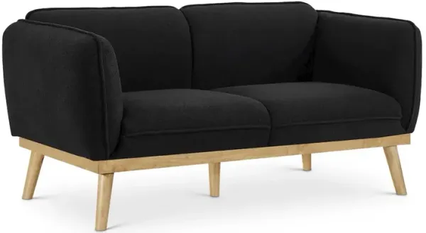 Meridian Furniture Nolita Black Boucle Fabric Loveseat