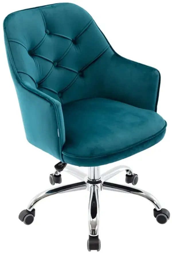 Velvet Swivel Shell Chair For Living Room, Office Chair Modern Leisure Armchair